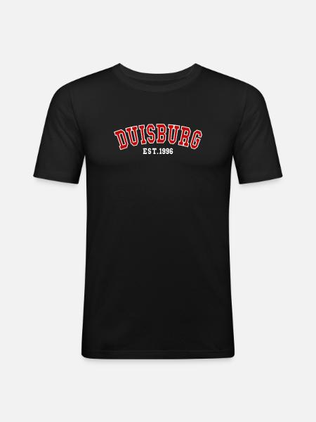 Duisburg Est. 1996 - Men's Slim Fit T-Shirt - black