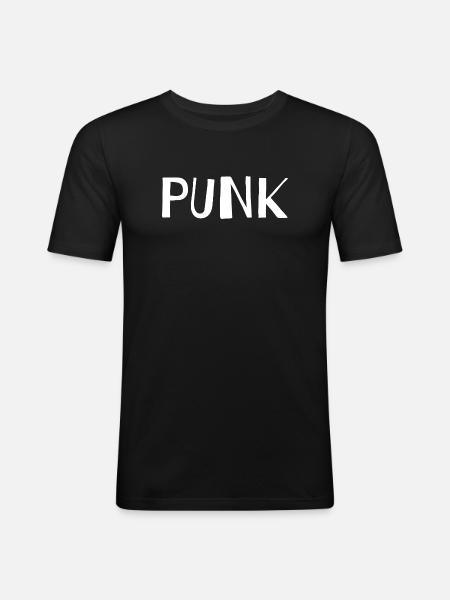 Punk logo Urban design - Men's Slim Fit T-Shirt - black