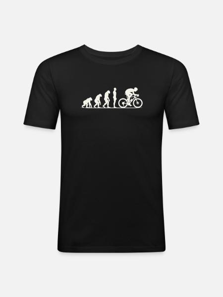 Évolution du gravel - T-shirt près du corps Homme - noir