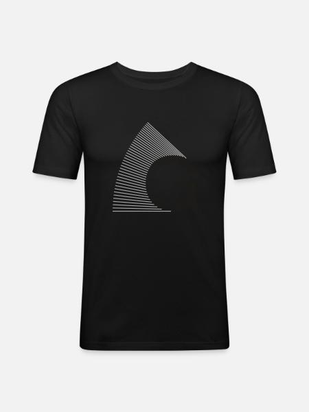 strahlen_typo_G - Männer Slim Fit T-Shirt - Schwarz
