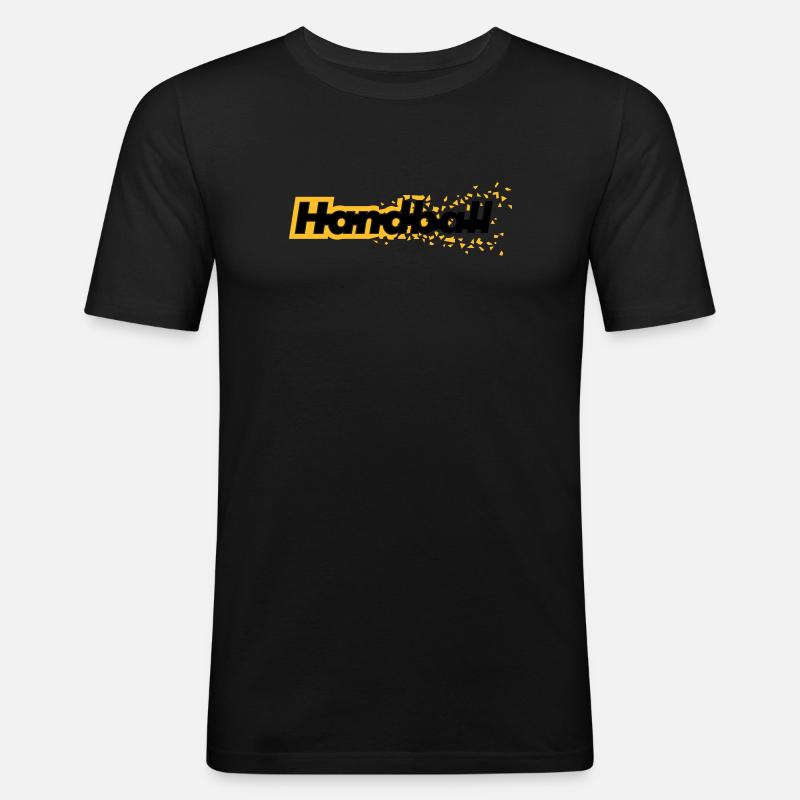 Handball - Männer Slim Fit T-Shirt - Schwarz
