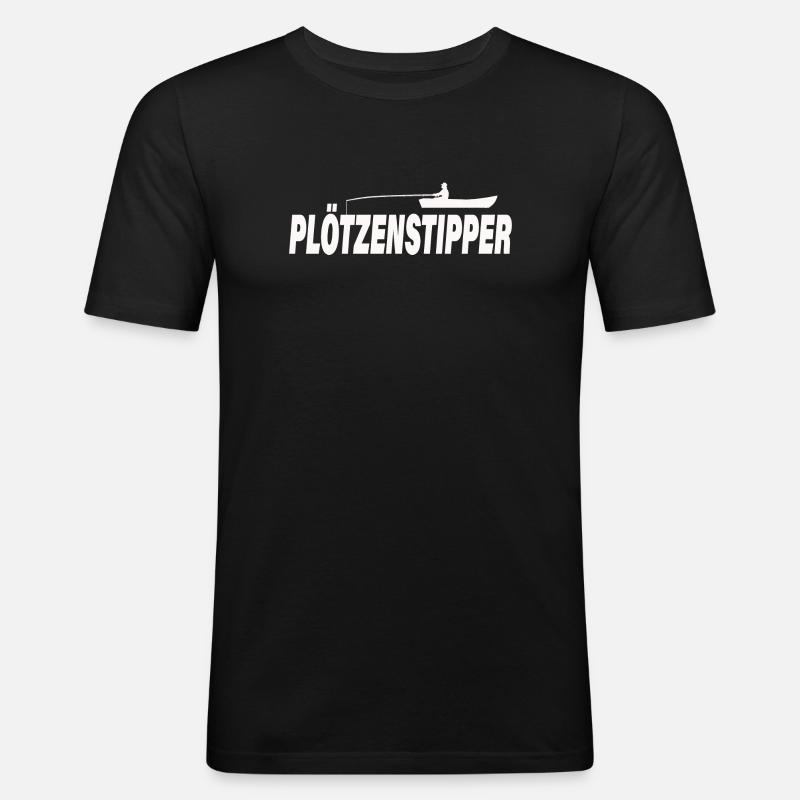 PLÖTZENSTIPPER - Männer Slim Fit T-Shirt - Schwarz