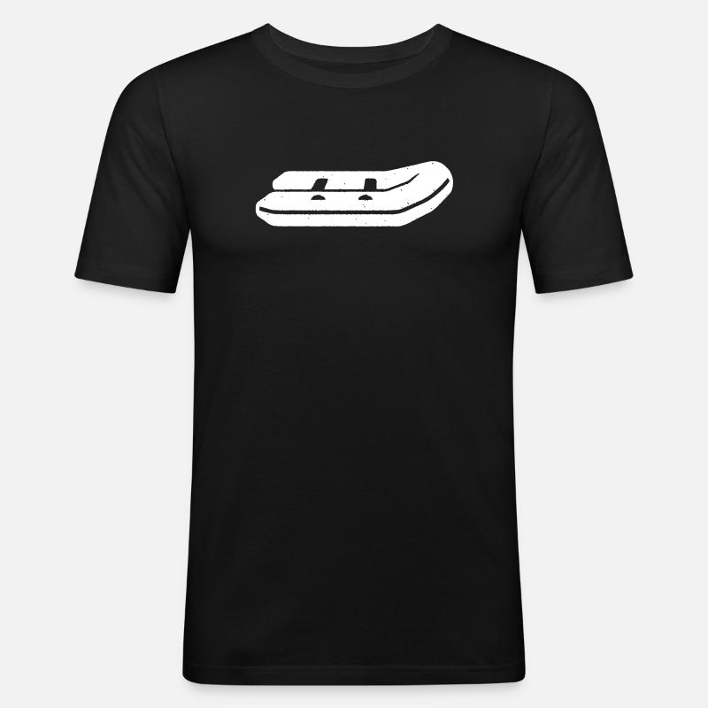 Schlauchboot Paddeln Boot Vektor - Männer Slim Fit T-Shirt - Schwarz