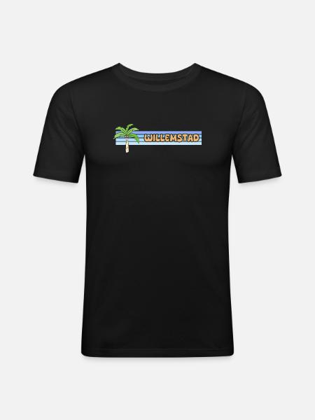 Willemstad as a holiday - Men's Slim Fit T-Shirt - black