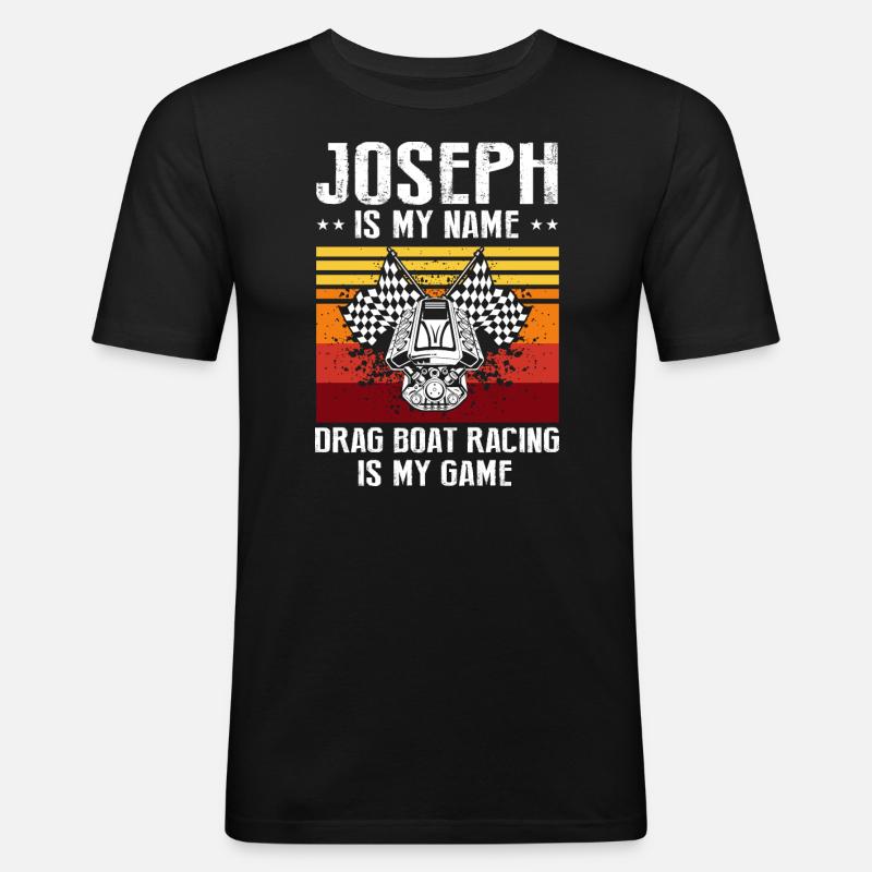 Drag Boot Design für Rennbootfahrer - Männer Slim Fit T-Shirt - Schwarz