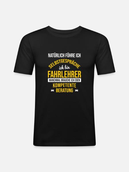 Fahrlehrer Führerschein - Männer Slim Fit T-Shirt - Schwarz