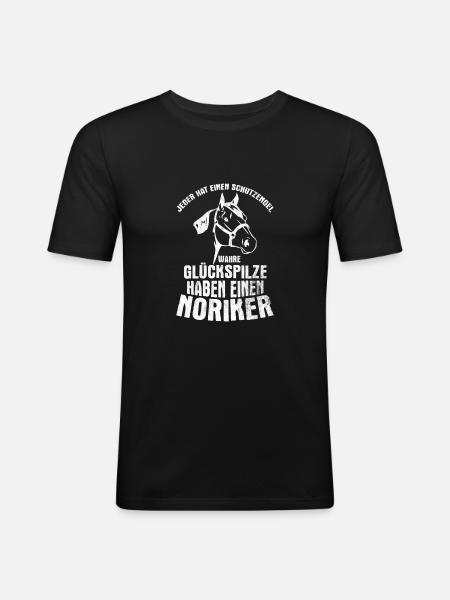 Pferd Noriker Pferde - Männer Slim Fit T-Shirt - Schwarz