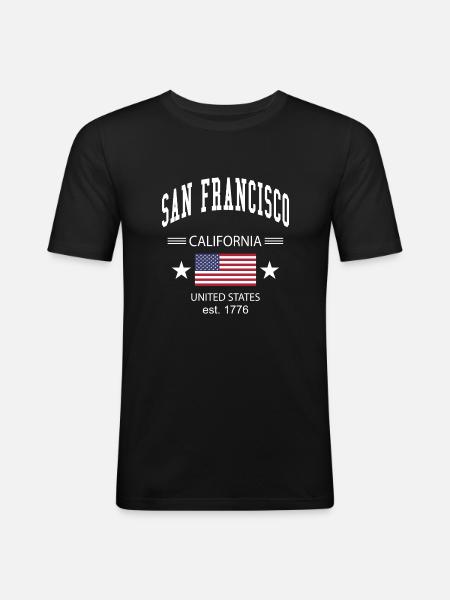 San Francisco - Men's Slim Fit T-Shirt - black