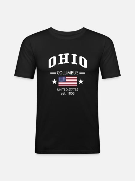 Ohio - Men's Slim Fit T-Shirt - black