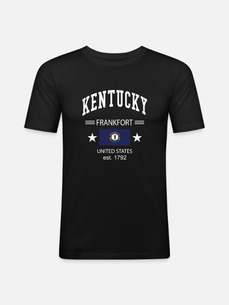 Kentucky - T-shirt près du corps Homme - noir