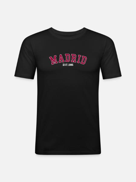 Madrid_Est_1995 - T-shirt près du corps Homme - noir