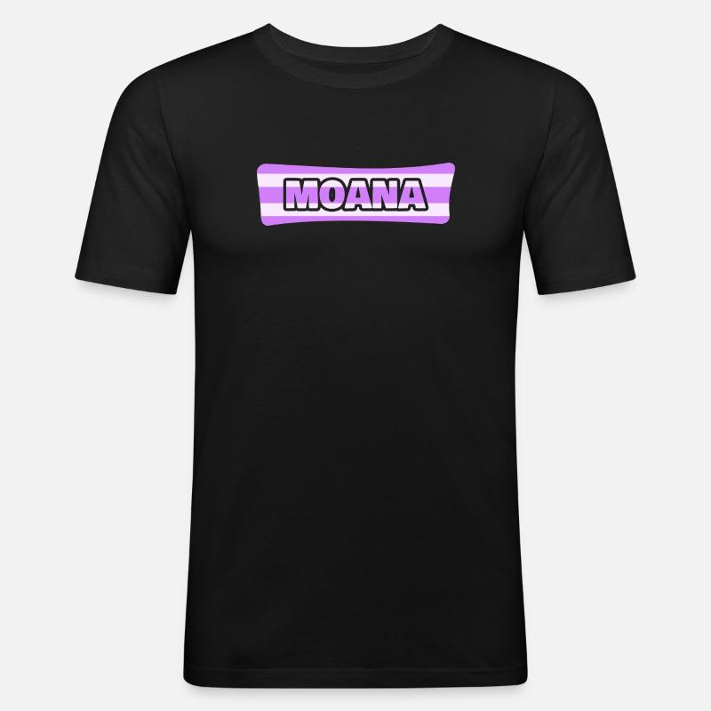 Moana - Männer Slim Fit T-Shirt - Schwarz