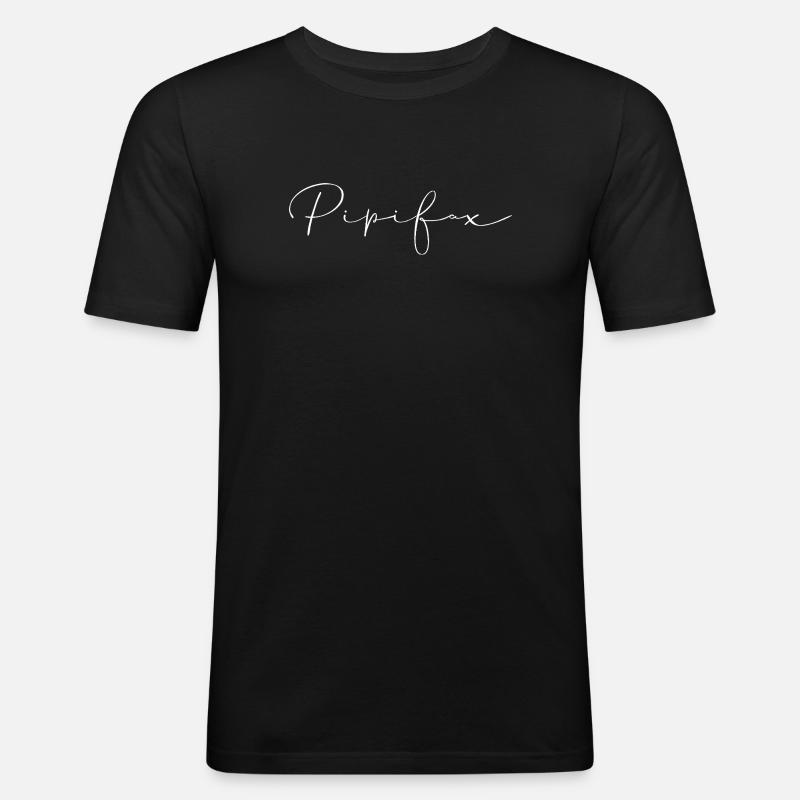 Pipifax - Männer Slim Fit T-Shirt - Schwarz