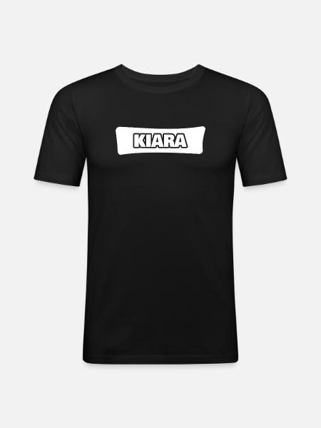 Kiara als Name - Männer Slim Fit T-Shirt - Schwarz