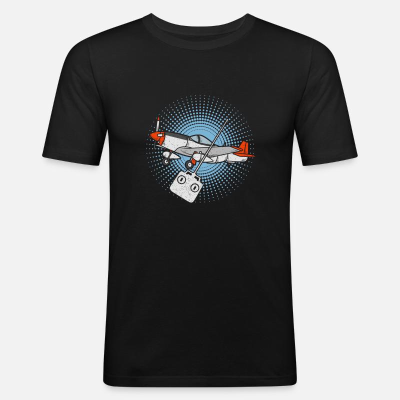 RC Pilot | Model Flight | Modelling - Men's Slim Fit T-Shirt - black
