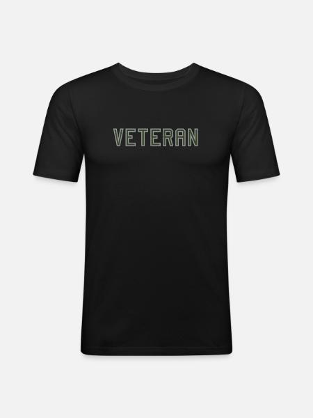 Veteran Pride Graphic - Men's Slim Fit T-Shirt - black