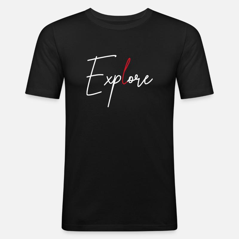 explore - Men's Slim Fit T-Shirt - black