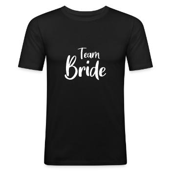 Team Bride - Men's Slim Fit T-Shirt - black - Front - Nik (191cm)