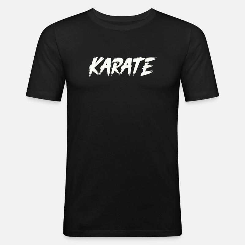 Karate - Männer Slim Fit T-Shirt - Schwarz