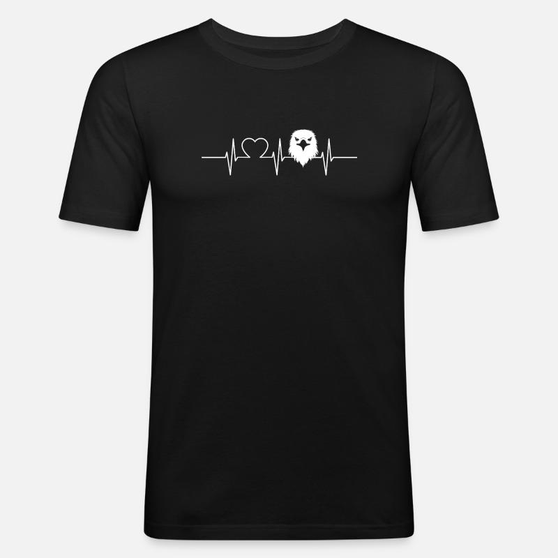 Adler - Männer Slim Fit T-Shirt - Schwarz