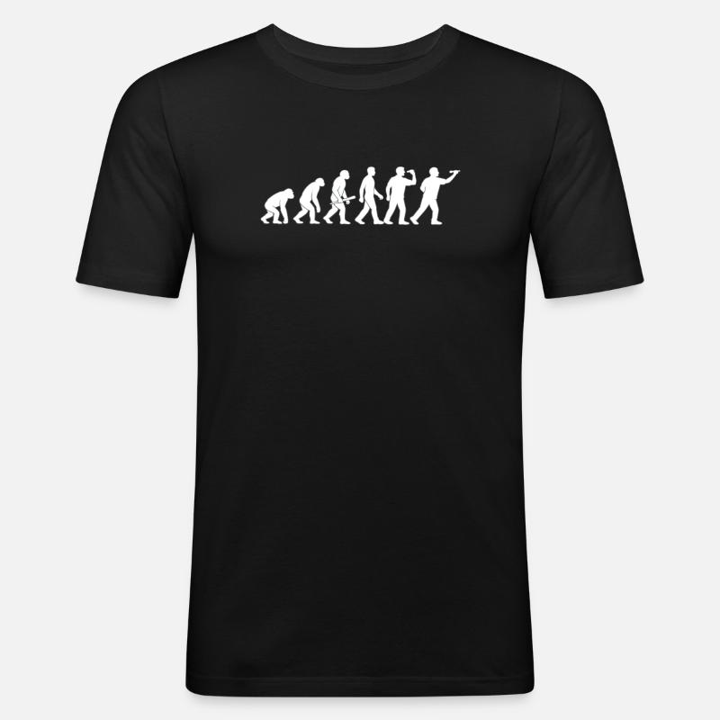 Evolution der Technik - Männer Slim Fit T-Shirt - Schwarz