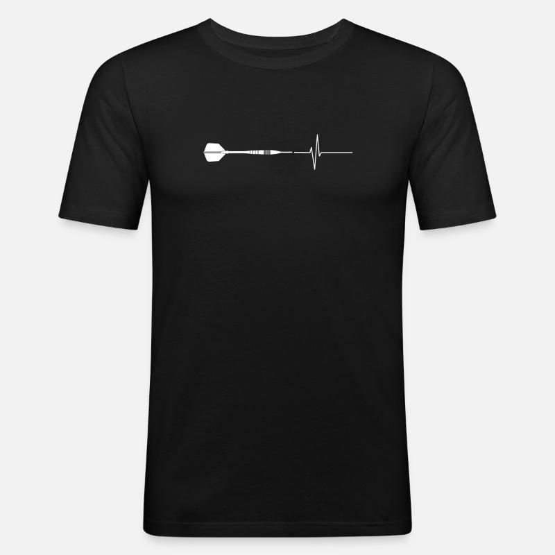 Dart Dartpfeil Dartscheibe - Männer Slim Fit T-Shirt - Schwarz