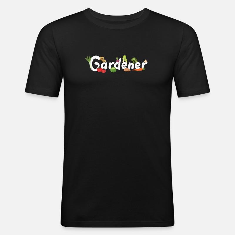 Gärtner Gärtnerin Garten - Männer Slim Fit T-Shirt - Schwarz
