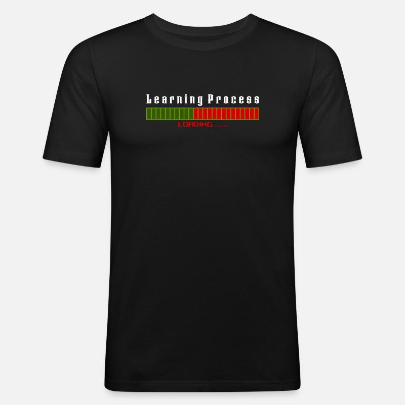 Learning Process Loading black shirt - Men's Slim Fit T-Shirt - black