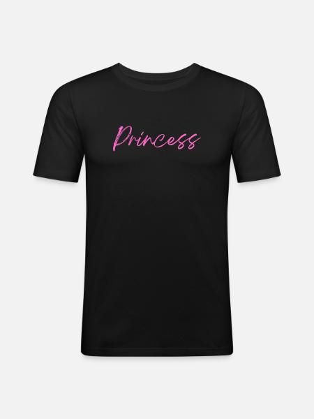 Princess - Männer Slim Fit T-Shirt - Schwarz