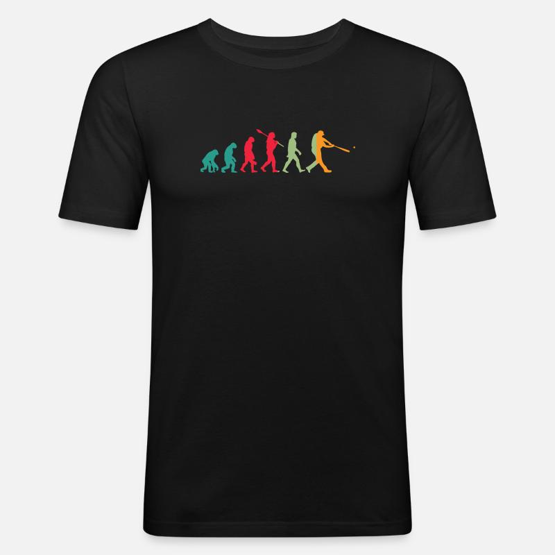 Basketball Evolution - Männer Slim Fit T-Shirt - Schwarz
