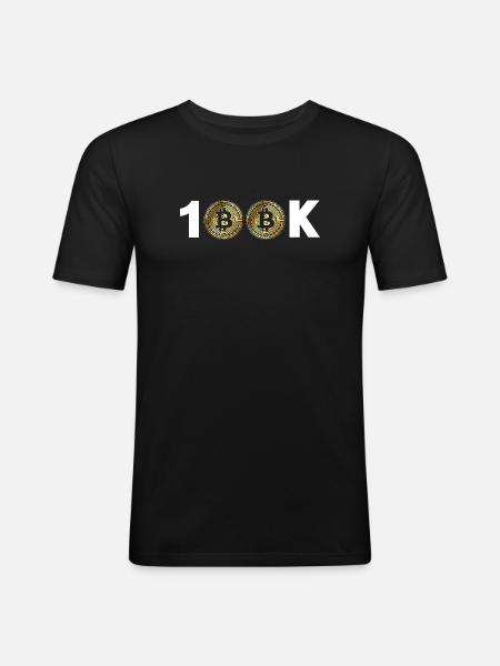 Bitcoin Bitcoin BTC 100k Crypto Cryptocurrency - Men's Slim Fit T-Shirt - black