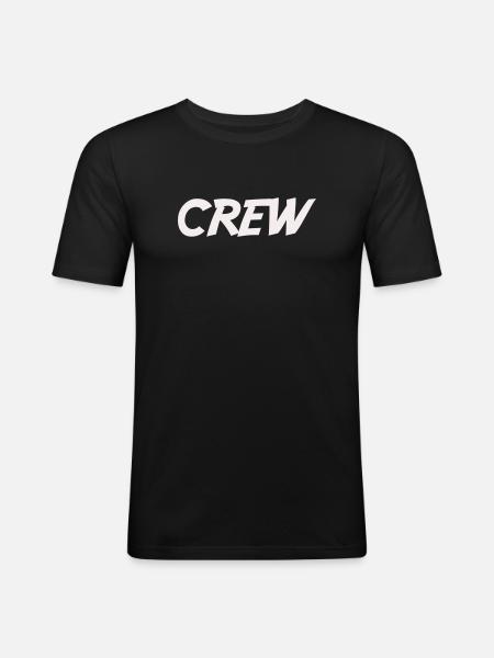 crew_-2- - T-shirt près du corps Homme - noir