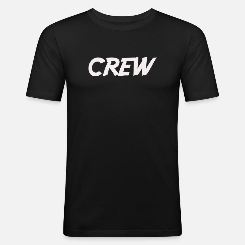 crew_-2- - T-shirt près du corps Homme - noir