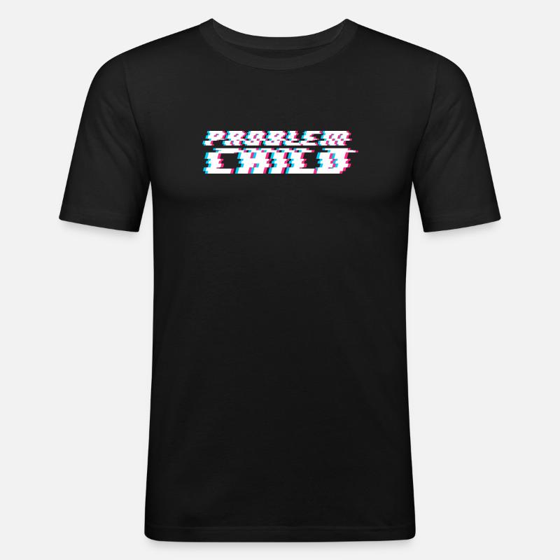 Problem Child - Männer Slim Fit T-Shirt - Schwarz