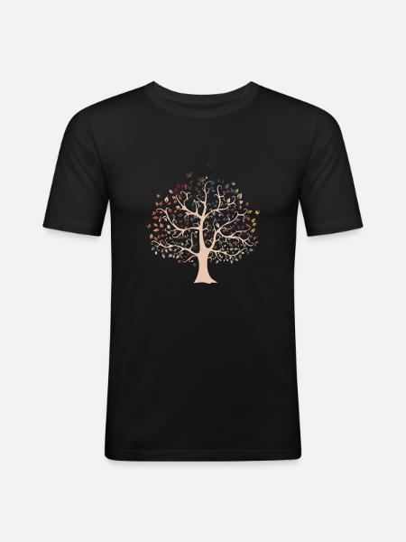 tree of Life - Men's Slim Fit T-Shirt - black