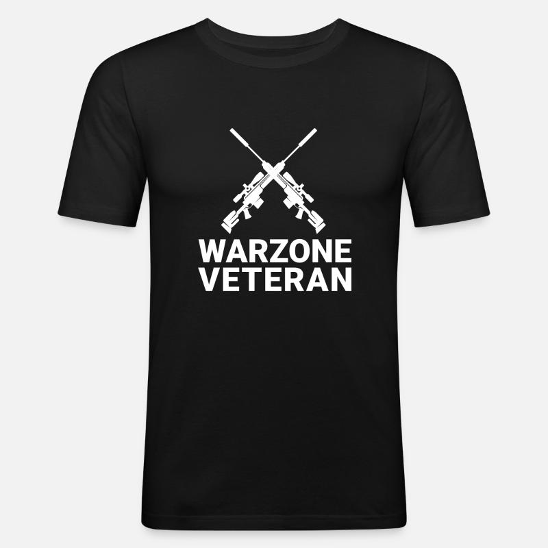 WARZONE VETERAN COD GAMING - Men's Slim Fit T-Shirt - black