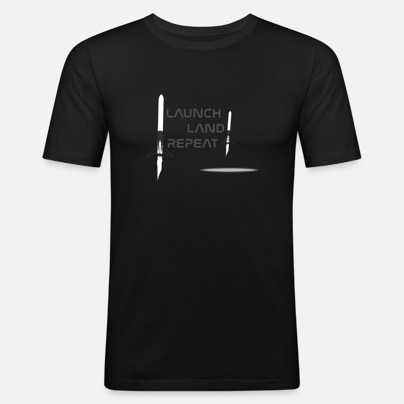 Lancer Land Repeat - T-shirt près du corps Homme - noir