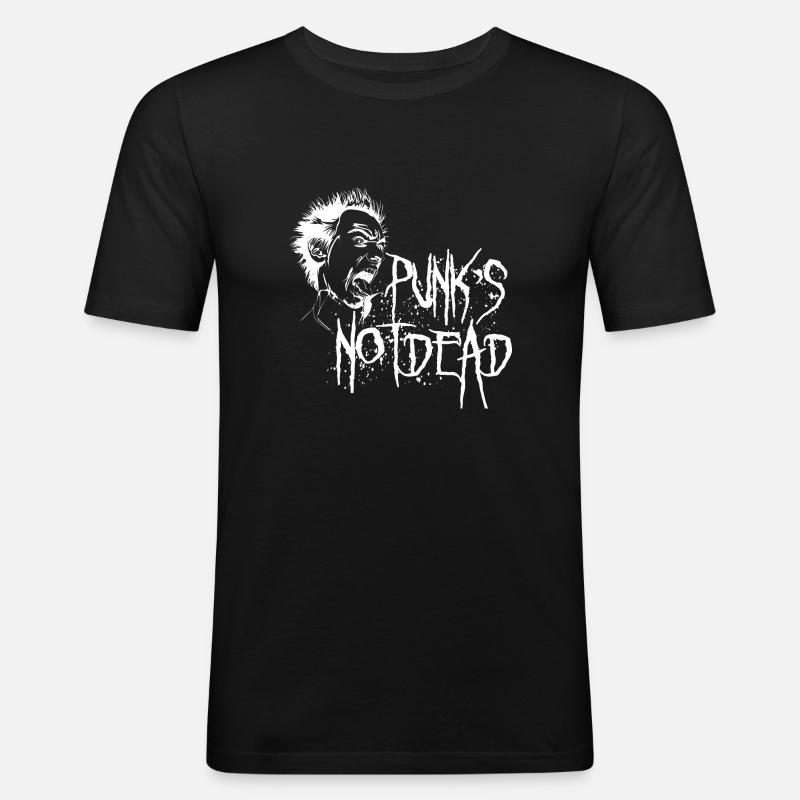 Punk's not dead - Männer Slim Fit T-Shirt - Schwarz