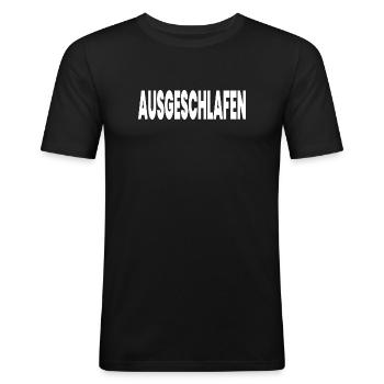 Well rested - Men's Slim Fit T-Shirt - black - Front - Nik (191cm)