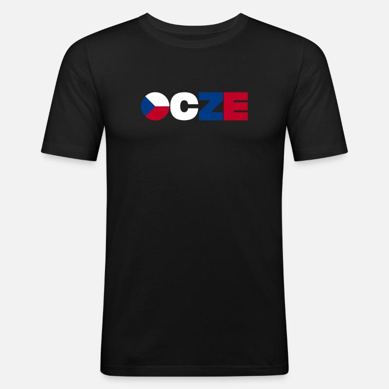Tschechische Republik - Männer Slim Fit T-Shirt - Schwarz