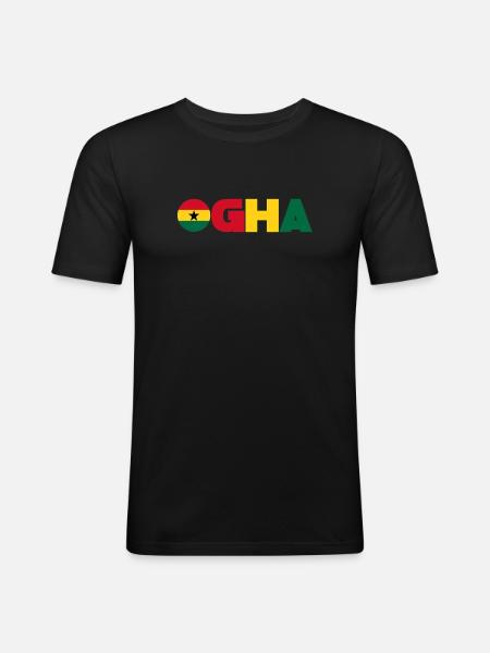 Ghana - Men's Slim Fit T-Shirt - black