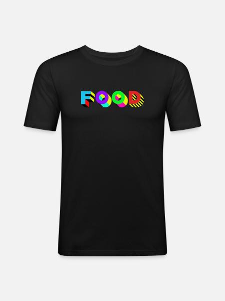 Nourriture savoureuse - T-shirt près du corps Homme - noir