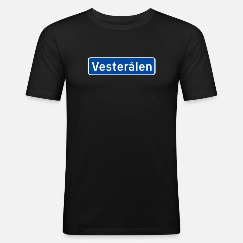 Vesterålen - Männer Slim Fit T-Shirt - Schwarz