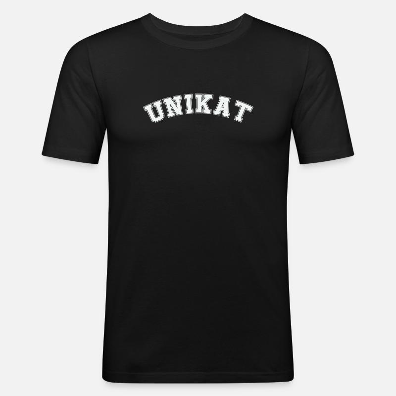 unikat - Männer Slim Fit T-Shirt - Schwarz