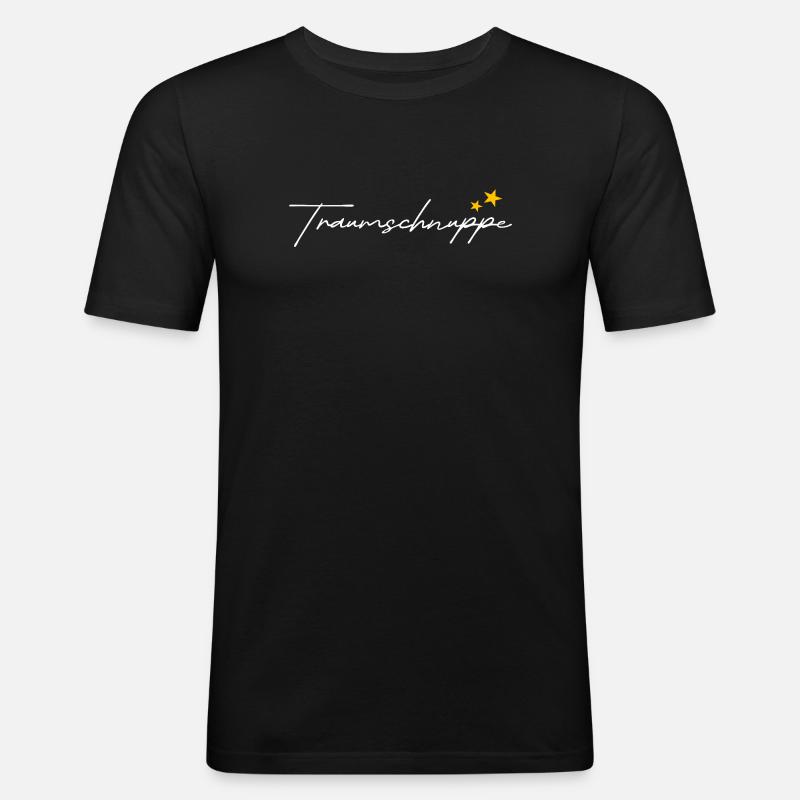 Traumschnuppe Design - Männer Slim Fit T-Shirt - Schwarz