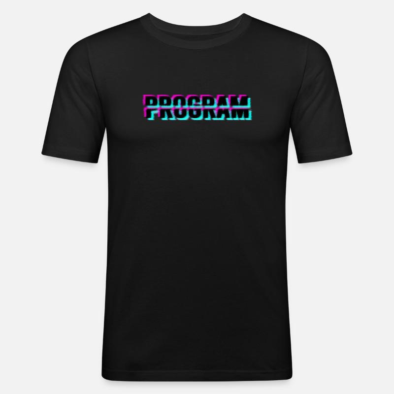 Programme informatique - T-shirt près du corps Homme - noir