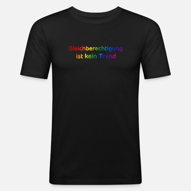Equality is not a trend rainbow - Men's Slim Fit T-Shirt - black