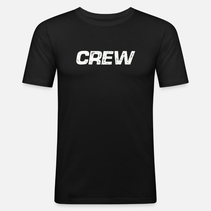 crew - Männer Slim Fit T-Shirt - Schwarz