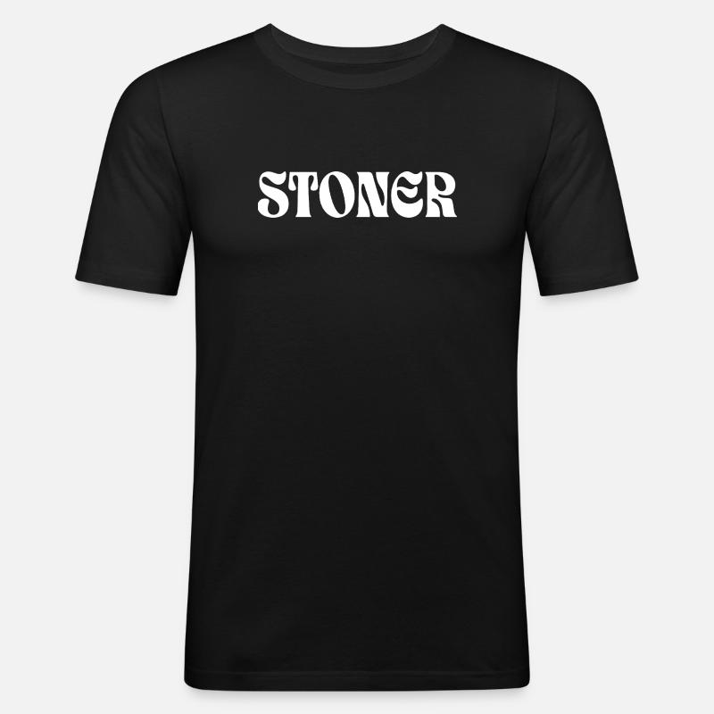 Psychedelic Stoner Glyphs Tee - Men's Slim Fit T-Shirt - black