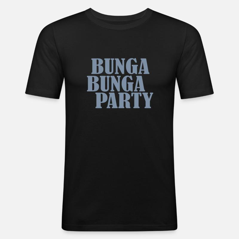bunga bunga bachelor party - Men's Slim Fit T-Shirt - black